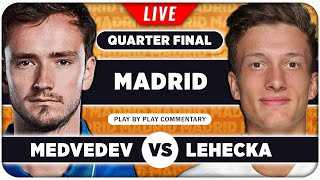 MEDVEDEV vs LEHECKA • ATP Madrid 2024 QF • LIVE Tennis PlaybyPlay Stream [upl. by Brittaney]