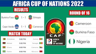 RESULTS amp STANDINGS AFCON 2022 • 3 COUNTRIES PASSED ROUND 16  AFRICA CUP OF NATIONS 2022 [upl. by Wilmott]