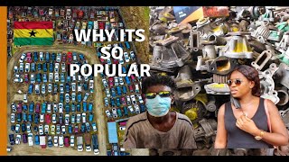 GHANA’S BIGGEST USED CAR PARTS MARKET FIND CAR PARTS ACCRA GHANA EXPLORE A GHANAIAN MARKET WITH ME [upl. by Lucienne]