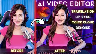 Create Perfect Voiceover Recording with AI Translation Voice Cloning Video Denoise and Lip Sync [upl. by Ramonda]