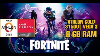 Fortnite  AMD Athlon Gold 3150U  GPU Vega 3 [upl. by Hadsall]