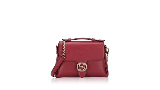 Gucci Dollar Interlocking G Top Handle Shoulder Bag Red [upl. by Lodovico971]