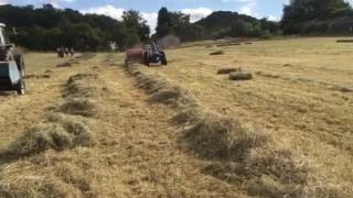 Fordson dexta running a McCormick international f591 baler [upl. by Barhos274]