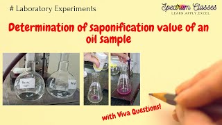 Determination of saponification value of an oil sample  Viva Questions BTech BSc MSc [upl. by Steward554]