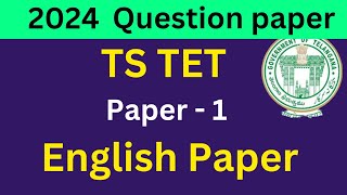 TS TET English question paper with answers  TS TET English Paper  TS TET 2024 model paper [upl. by Atled]