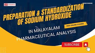 preparation amp standardization of sodium hydroxide in malayalam pharmaceutical analysis unit 1 [upl. by Buehler60]