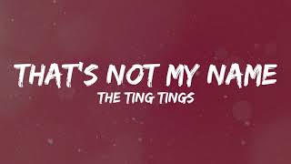 The Ting Tings  Thats Not My Name Lyrics [upl. by Strade]