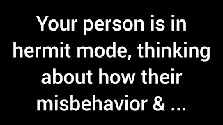 Your person is in hermit mode thinking about how their misbehavior and inaction have damaged [upl. by Morse]