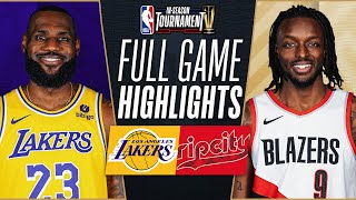 LAKERS at TRAIL BLAZERS  NBA INSEASON TOURNAMENT 🏆  FULL GAME HIGHLIGHTS  November 17 2023 [upl. by Haimehen]