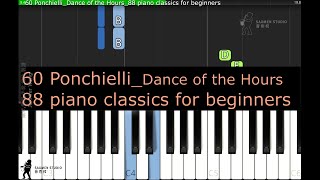 60 Ponchielli Dance of the Hours 88 piano classics for beginners [upl. by Trelu]