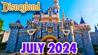 Disneyland Park  July 2024 Walkthrough  Updates Summertime at Disneyland 4K [upl. by Odnomyar381]