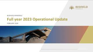 BUSHVELD MINERALS LIMITED  Investor presentation [upl. by Rolyks]