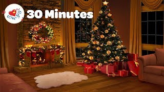 Christmas Songs and Carols by the Fireplace  30 Minute Christmas Playlist [upl. by Skerl]