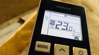 Hitachi AC Timer  Off Timer  How to use it [upl. by Artep]