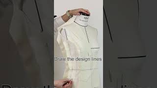 Draping Tight waist coat shorts draping moulage [upl. by Marcellus]