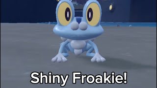 Shiny Froakie AND evos Pokémon Violet The Indigo Disc DLC [upl. by Fulmis]