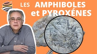 IDENTIFIER les PYRIBOLES  pyroxènes amphiboles dans une ROCHE sur le TERRAIN [upl. by Elleirda]