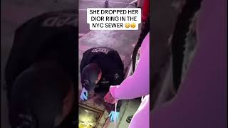 She Dropped Her Dior Ring In The NY Sewer 😳 via jaydacheavesIG shorts [upl. by Hibben]