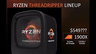 AMD Ryzen Threadripper 1900x With 8 Cores 16 Threads on X399 [upl. by Ainoval]