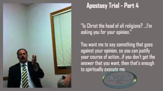 Apostasy Trial  Part 4 Jehovahs Witness judicial committee recorded [upl. by Frasco]