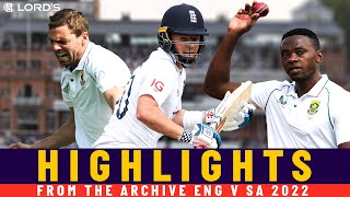 Rabada 5 Wicket Haul Pope In The Runs amp Nortjes Pace  Classic Test  England v South Africa 2022 [upl. by August]