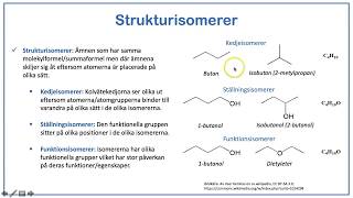 Kortfilm  Organiska föreningar del 8 Struktur och stereoisomerer [upl. by Merton]