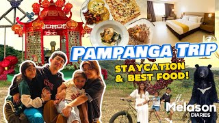 PAMPANGA TRIP  Staycation and Best Food Trip  Melason Family Vlog [upl. by Patsis]