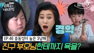 밥친구 금쪽이 46회 풀버전 오박사 긴장하게 만든 공포의 3남매 망치를 든 막내의 아찔한 돌발 행동부터 난투극까지  금쪽같은 내새끼 46회 [upl. by Walke740]