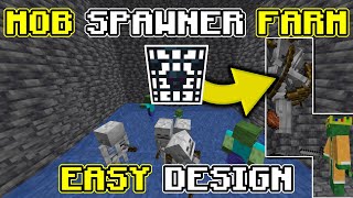 NEW Best Easy ZombieSkeleton Spawner xp Farm Minecraft 121  Tutorial [upl. by Lindie]