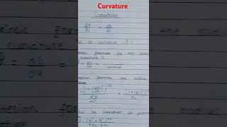 Curvature BSc 1st year 1st semester Maths short trick 👍👍 [upl. by Stag]