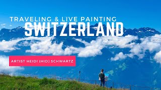 Chagall’s Stained Glass in Zurich Inspires American Live Painter named Heidi in the Swiss Alps [upl. by Ailemak]