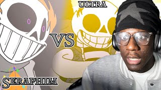 WHO IS ULTRA SANS  Undertale Seraphim Vs Ultra Sans REACTION [upl. by Siuqramed52]