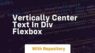 vertically center text in div flexbox [upl. by Amsirp]