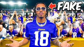 FAKE JUSTIN JEFFERSON PRANK AT A VIKINGS GAME MUST WATCH [upl. by Heger]