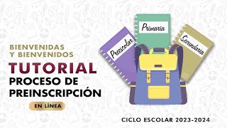 Tutorial para el Proceso de Preinscripción en Línea 20232024 [upl. by Moraj255]