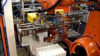 Robot piles on the juice  KUKA Robot KR 360 [upl. by Nebra]