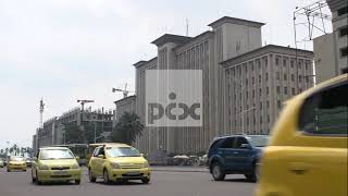 Boulevard de 30 juin Kinshasa I View on ONATRA building I Footage DRC 00033 [upl. by Lucienne]