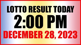 Lotto Result Today 2pm December 28 2023 Swertres Ez2 Pcso [upl. by Betthezel862]