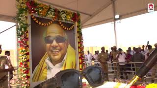 DMK IT Wing Secretary PTR Palanivel Thiaga Rajan paid tributes in Kalaignars memorial [upl. by Consalve]