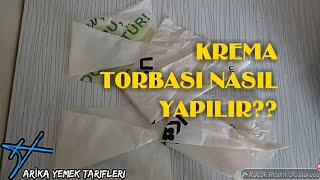 Krema Sıkma Torbası yapımı evimizdeki malzeme ile [upl. by Christianna]