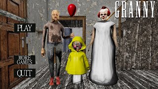 Playing as Pennywise Granny Vs Grandpa and Little Granny in Grannys House Animation Gameplay [upl. by Nossah746]