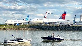 Gravelly Point Park in Arlington Virginia USA Plane Spotting Reagan National Airport  DCA [upl. by Cinom]