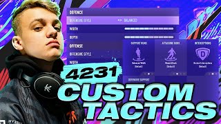 FIFA 21 1ST IN THE WORLD 4231 CUSTOM TACTICS  INSTRUCTIONS [upl. by Py]