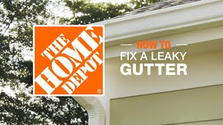 How To Fix A Leaky Gutter  The Home Depot [upl. by Nnayrb]