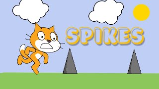 How to add spikes to your platformer in Scratch [upl. by Lartnom351]