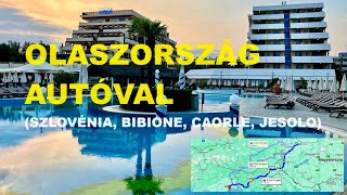 Olaszország  Bibione autóval Szlovénia Bibione Caorle Jesolo ⛱️🌊☀️ [upl. by Kucik]