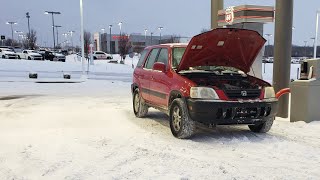 1999 Honda CRV vs SNOW STORM [upl. by Emelita133]