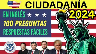 100 PREGUNTAS para la ciudadanía americana EN INGLÉS 2024 con respuestas actualizadas TRUMP VANCE [upl. by Naman]