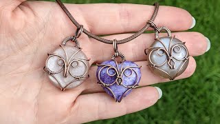 Owl Pendant Wire Wrapping Tutorial [upl. by Caye]