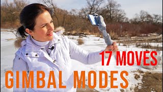 GIMBAL MODES EXPLAINED SIMPLE  17 examples  smartphone filmmaking tutorial for beginners [upl. by Hylan]